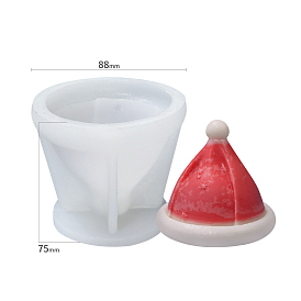 Christmas Hat DIY Candle Silicone Molds, Resin Casting Molds, For UV Resin, Epoxy Resin Jewelry Making