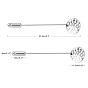 Laiton broches tamis Broche, sans nickel, broches: 61x13.5x1 mm, PAC: 4x12 mm