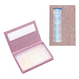 Olycraft Glitter Paper Magnetic Flip Box, with PVC Visual Window & Eyelash Packing Inner Box, for 5 Pair of Eyelash