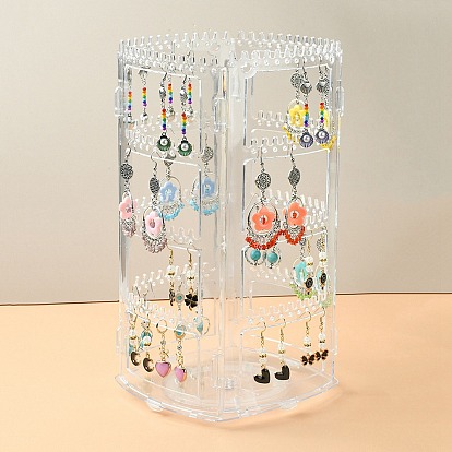 Rotating Acrylic Earring Display Stands, Jewelry Organizer Rack