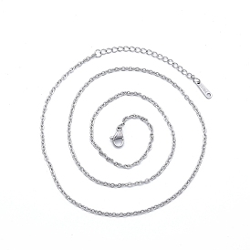 304 collier de chaînes de câbles en acier inoxydable pour hommes femmes