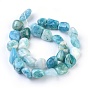 Natural Hemimorphite Beads Strands, Dyed, Tumbled Stone, Nuggets