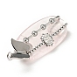 Natural Rose Quartz Pendants, Oval Charm, with Stainless Steel Color Tone Sun & Butterfly 304 Stainless Steel Findings