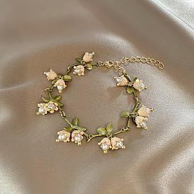 Acrylic Flower Link Chains Bracelet for Women