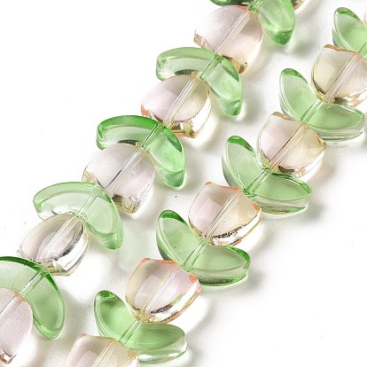 Brins de perles au chalumeau faites à la main transparentes, tulipe