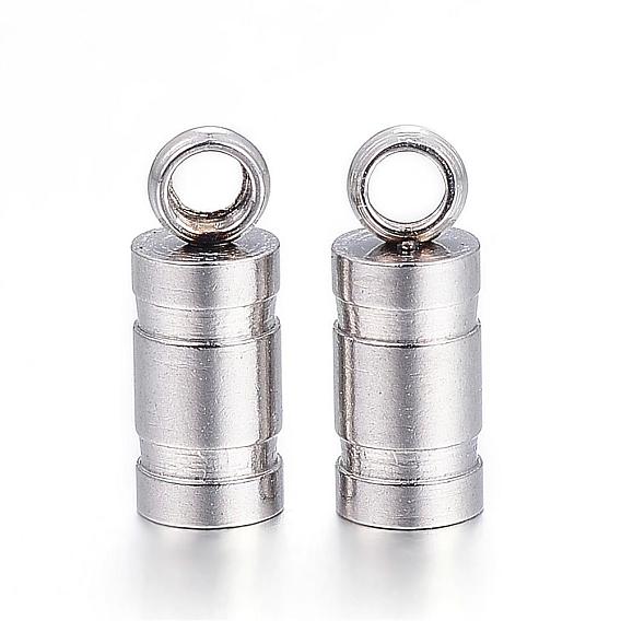 201 Stainless Steel Cord Ends, End Caps, Tube