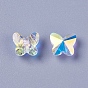 Imitations de perles de cristal autrichien, k 9 verre, facette, papillon