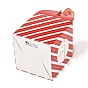 Рождественские тематические бумажные складные подарочные коробки, на подарки конфеты упаковка печенья