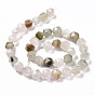 Natural Quartz Beads Strands, Faceted, Oval