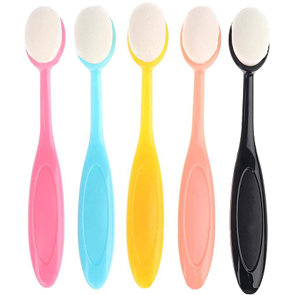 Cepillo de dientes flexible de plástico maquillaje cepillo, pinceles de mezcla de tinta artesanal, con pelo de fibra sintética, herramienta de belleza