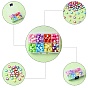 200Pcs 8 Colors Transparent Flower Acrylic Beads, Bead in Bead