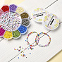 DIY Jewelry Set Making, Bracelet with Craft Acrylic Letter Beads, 8/0 Baking Paint Glass Round Seed Beads and Elastic Crystal Thread
