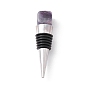 Natural Gemstone Bottle Stoppers, with Alloy & Silicone Findings, Cone