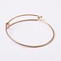 Adjustable Ion Plating(IP) 304 Stainless Steel Expandable Bangle Making, 61~62mm