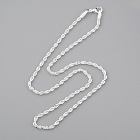 Laiton colliers corde chaîne, avec fermoir pince de homard