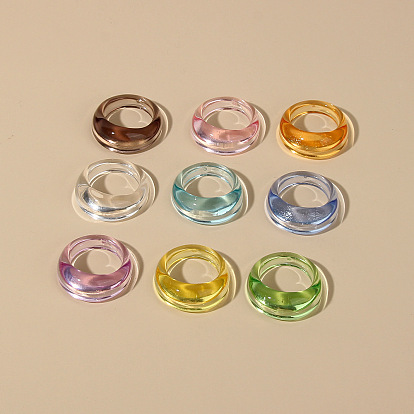 Fashionable Acrylic Transparent Ring - Simple and Stylish Women's Ring.