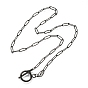 Revestimiento al vacío unisex 304 collares de cadena con clip de acero inoxidable, con corchetes de la palanca