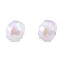 Rainbow Iridescent Plating Acrylic Beads, Glitter Beads, Bicone