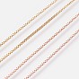 Long-Lasting Plated Brass Box Chain Necklaces, with Lobster Claw Clasp, Nickel Free