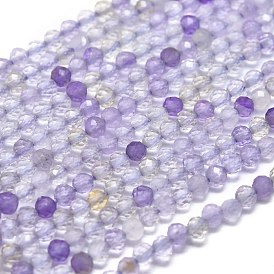 Natural Ametrine Beads Strands, Round, Faceted
