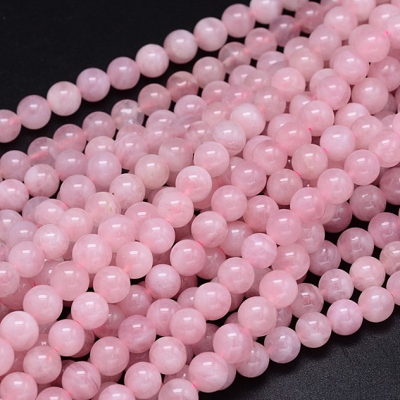 Ronda natural grado aa madagascar hilos de perlas de cuarzo rosa