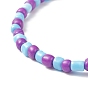 Ensembles de bracelets en perles de rocaille de verre, bracelets extensibles bicolores pour femme
