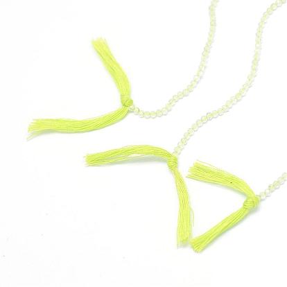 Natural Prehnite Bead Strands, Faceted, Round