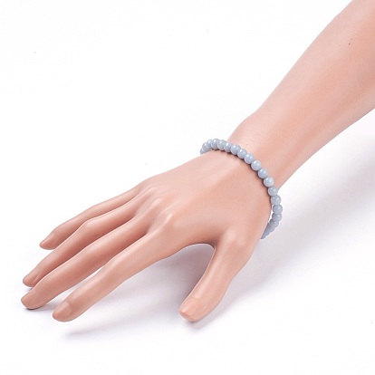 Natural Gemstone Stretch Bracelets, Round