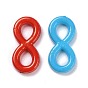 Opaque Acrylic Links, Infinity, 10x21x4mm, Hole: 6x4.5mm, about 1110pcs/500g