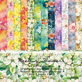 Flower Theme Scrapbook Paper, for DIY Album Scrapbook, Background Paper, Diary Decoration