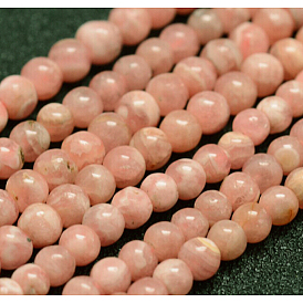 Rhodochrosite naturelles brins de perles, ronde