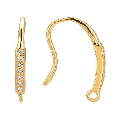 925 Sterling Silver, with Micro Pave Cubic Zirconia Earring Hooks