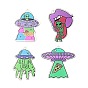 Pendentifs acryliques colorés de thème extraterrestre