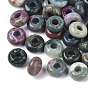 Natural Indian Agate European Beads, Large Hole Beads, Rondelle
