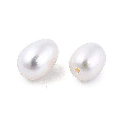 Perles de perles keshi naturelles, perle d'eau douce, la moitié foré, riz
