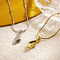 Stainless Steel Shell Shape Pendant Necklace for Women