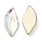 K 5 cabujones de diamantes de imitación de cristal, espalda y espalda planas, facetados, hoja