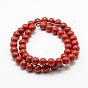 Natural Red Jasper Beads Strands, Grade AA, Round