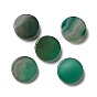 Natural Green Onyx Agate Cabochons, Dyed & Heated, Flat Round