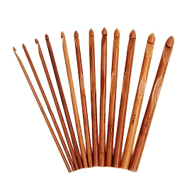 12спицы из карбонизированного бамбука, шт., крючки для вязания крючком, для плетения крючком швейных инструментов