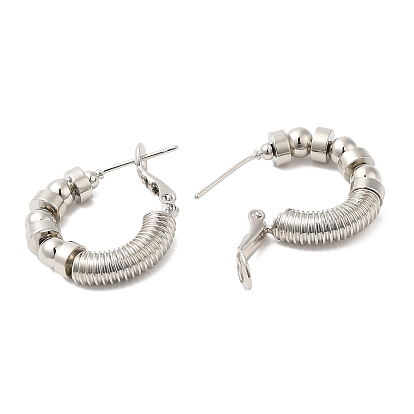 Латунные серьги-кольца в стиле панк, текстурированное кольцо, для мужчин женщин
