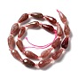 Natural Strawberry Quartz Beads Strands, Faceted, Teardrop