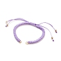 Adjustable Braided Nylon Bracelet Making, with 304 Stainless Steel Open Jump Rings and Round Brass Beads