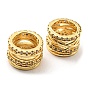 Rack Plating Brass Micro Pave Cubic Zirconia Beads, Large Hole Beads, Lead Free & Cadmium Free, Hollow Column