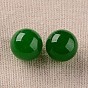 Perles naturelles de balle ronde en jade de Malaisie, sphère de pierres précieuses, pas de trous / non percés, 16mm