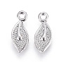Alloy Charms, Long-Lasting Plated, Leaf