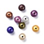 Spray Painted Acrylic Beads, Miracle Beads, Bead in Bead, Round, 14mm, Hole: 2mm