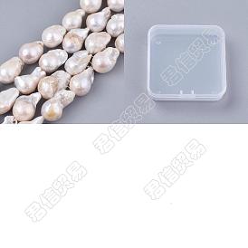 Nbeads 1 brin de perles baroques naturelles brins de perles de perles keshi, perle de culture d'eau douce, larme