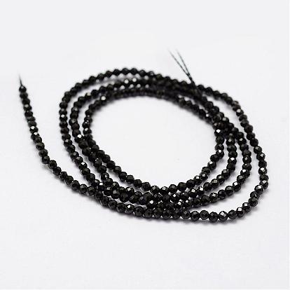 Perlas negras naturales espinela hebras, facetados, rondo