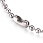 304 Stainless Steel Ball Chain Bracelets, Tag Chain